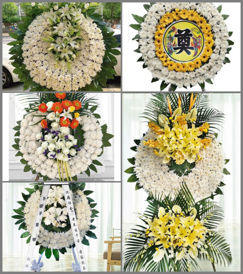 山东济宁鱼台县罗屯镇沈集村花圈速递
